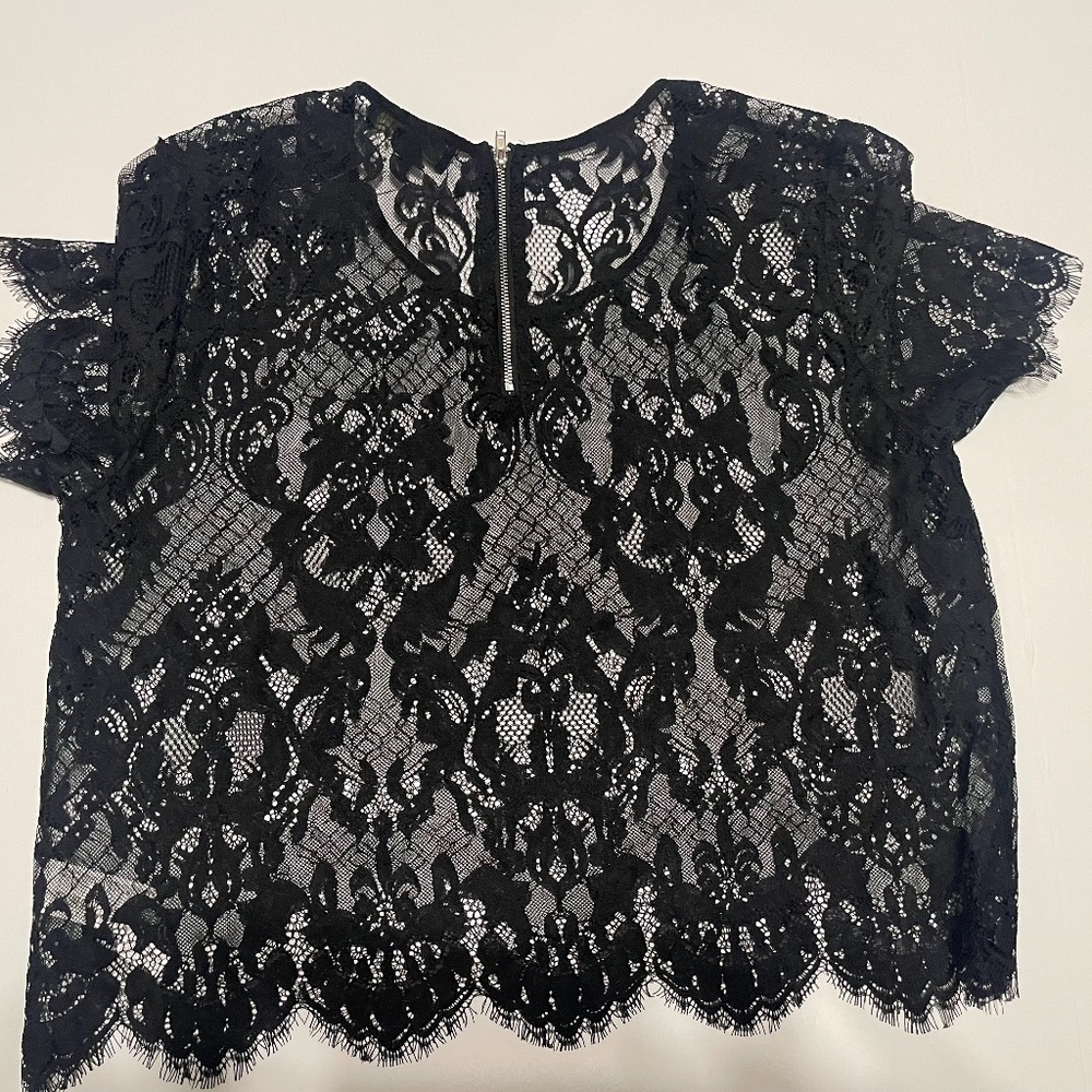 Black lace top